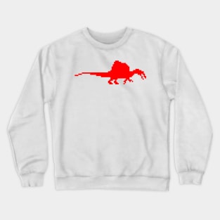 8-bit spinosaurus Red Crewneck Sweatshirt